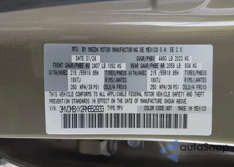 2024 Mazda Cx-30 2.5 Carbon Turbo from USA, damaged, VIN 3MVDMBXY2RM652933
